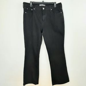 Levi's 515 Womens Boot Cut Black Denim Jeans High Rise Size 14S 32 x 30 Festival